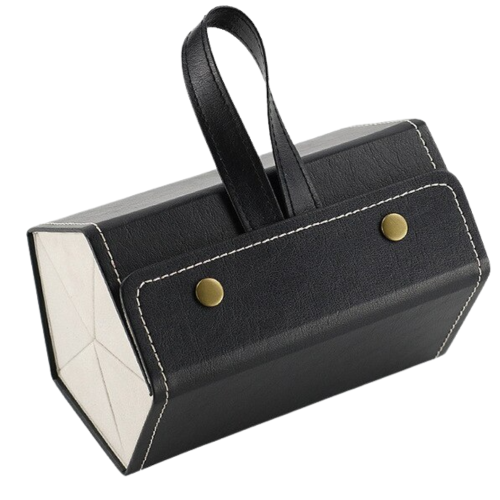 Boîte de rangement pour lunettes -Noir/5 fentes - Ozerty