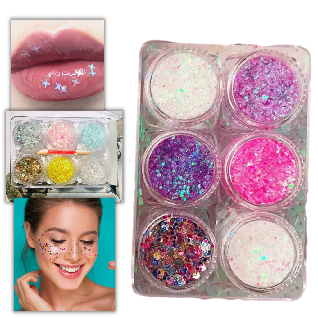 Set de paillettes pour le visage et le corps - Ozerty
