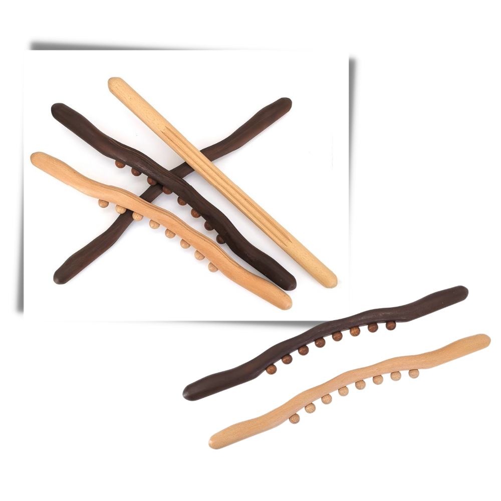 Masseur musculaire en bois naturel - Ozerty