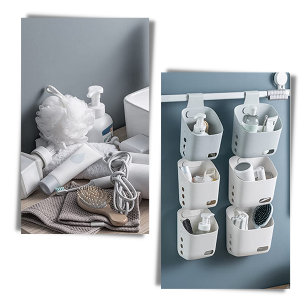Pack de 3 paniers de rangement suspendus - Ozerty