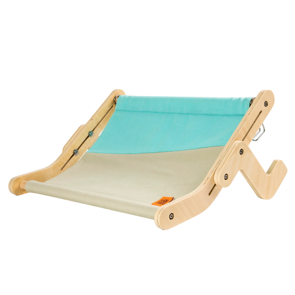 Perchoir de fenêtre en bois pour chat -Bleu/   - Ozerty