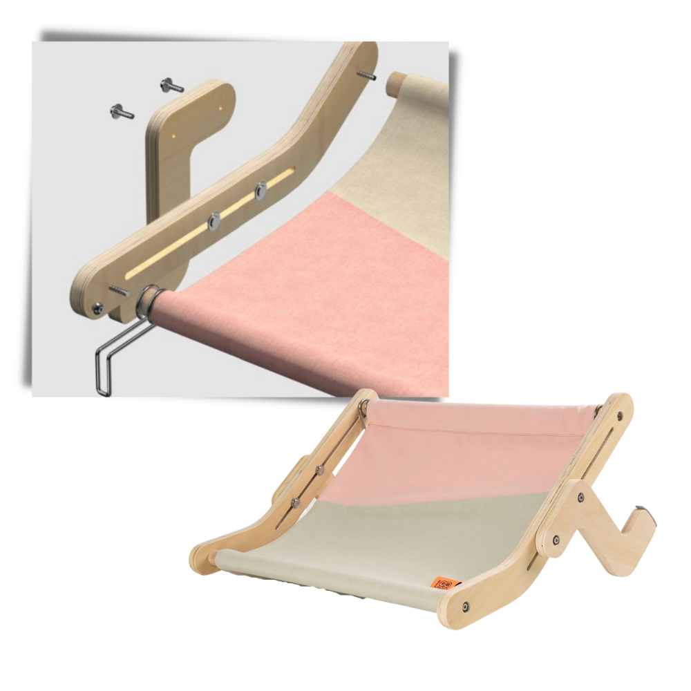 Perchoir de fenêtre en bois pour chat - Ozerty