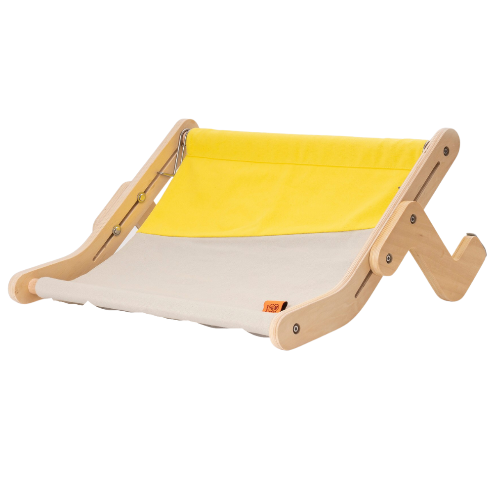 Perchoir de fenêtre en bois pour chat -Jaune/   - Ozerty