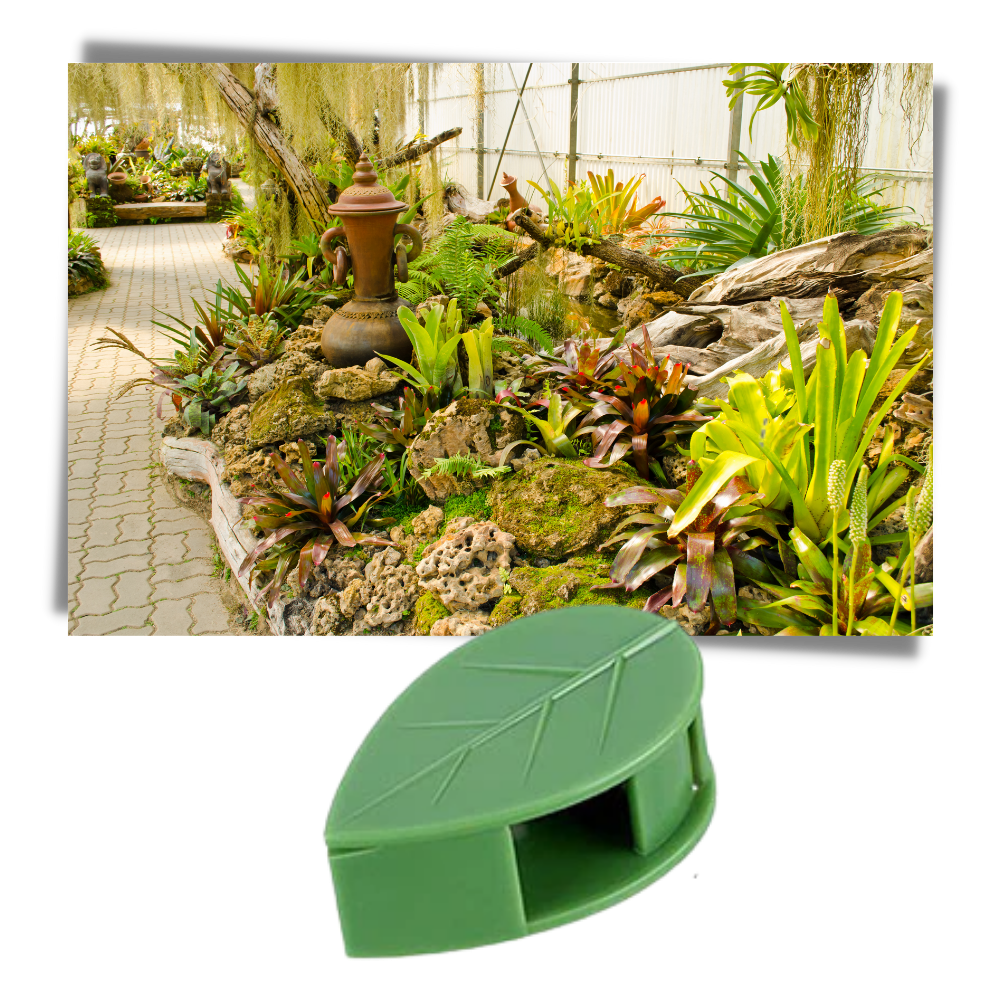 Lot de 20 attaches adhésives en forme de feuille  - Ozerty