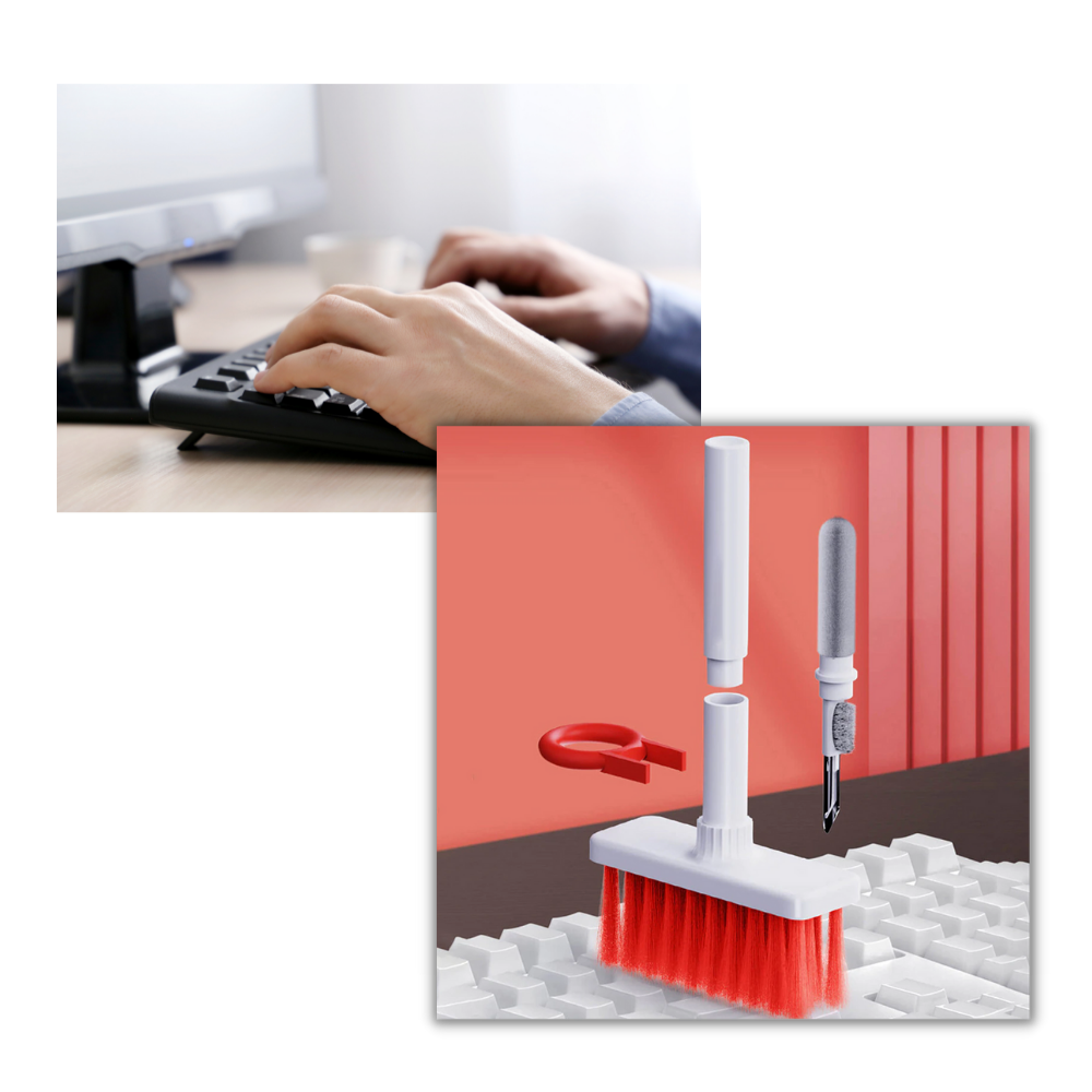 Nettoyeur de clavier et d'écouteurs 5-en-1 - Ozerty