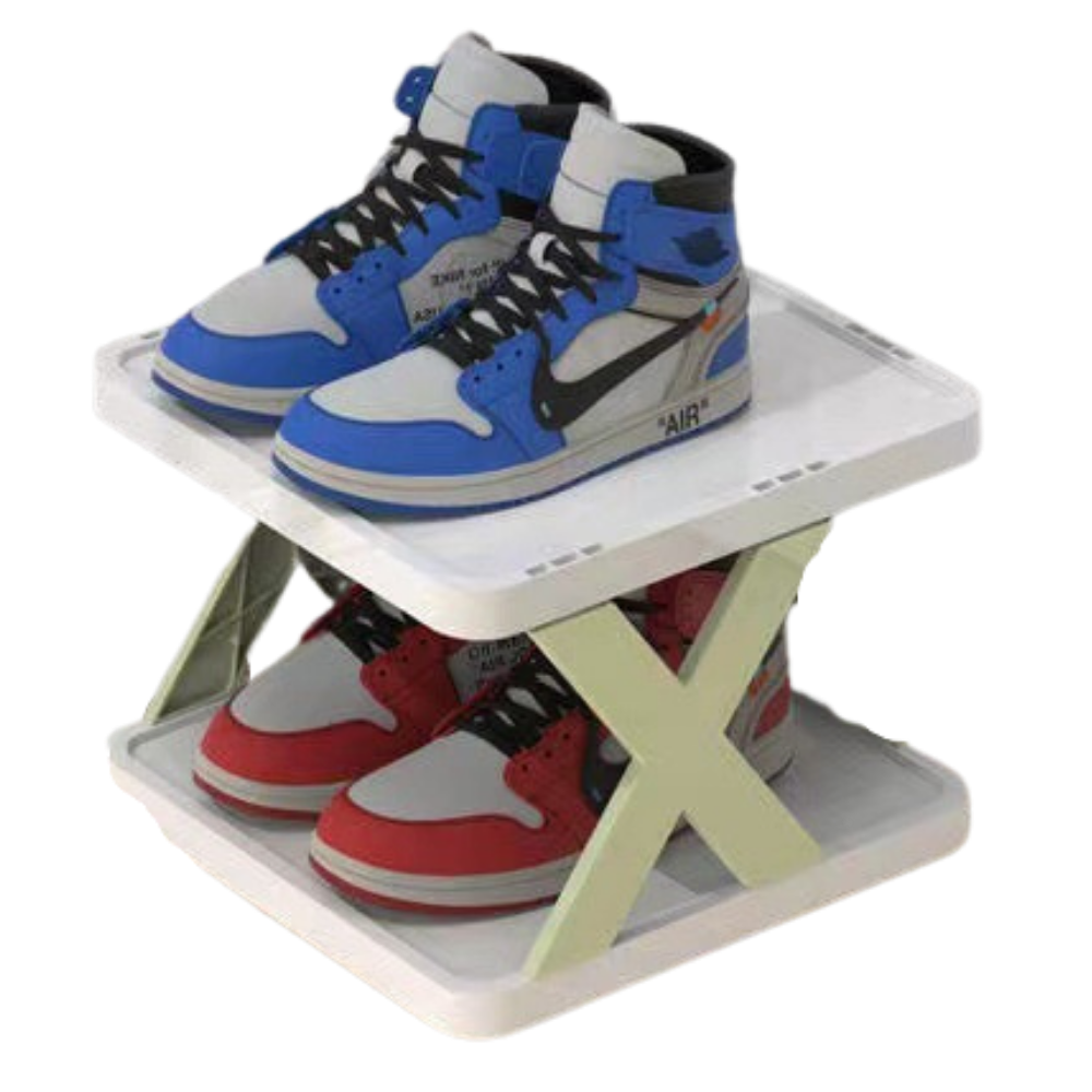 Rangement pour chaussures à plusieurs niveaux -Vert/2 couches - Ozerty