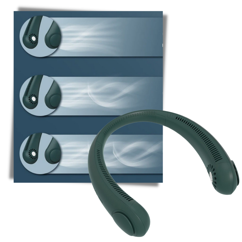 Mini ventilateur de cou rechargeable - Ozerty