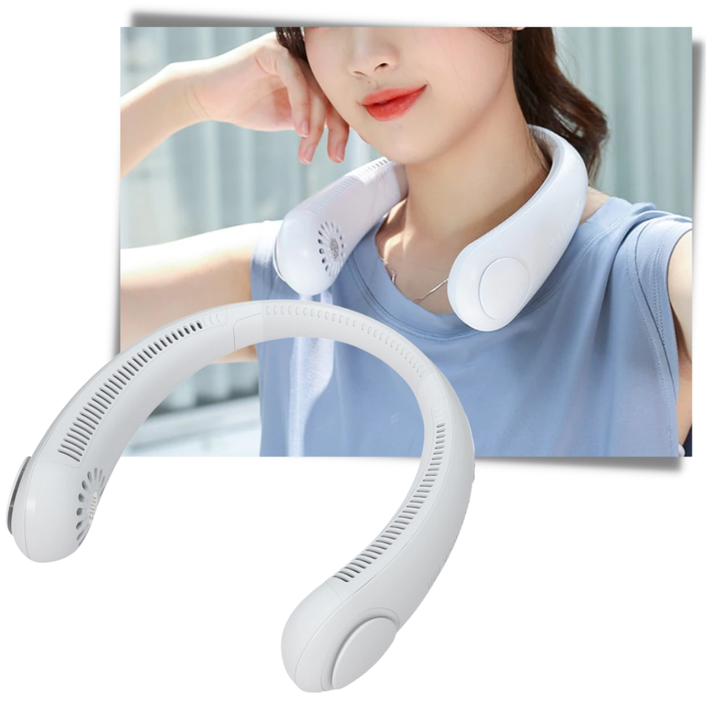 Mini ventilateur de cou rechargeable - Ozerty