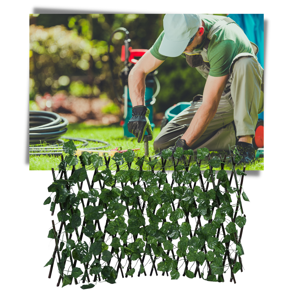 Clôture végétale artificielle rétractable - Ozerty