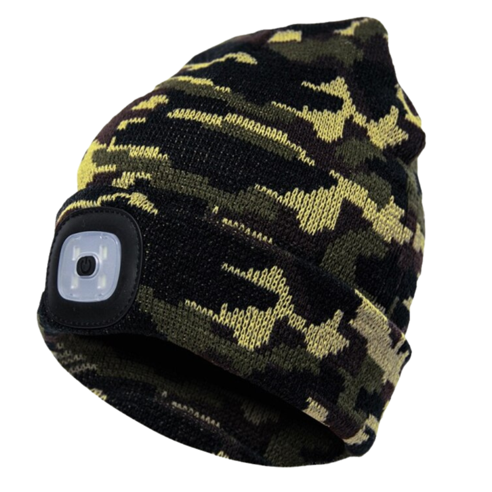 Bonnet avec lumière LED -Vert Armé/   - Ozerty