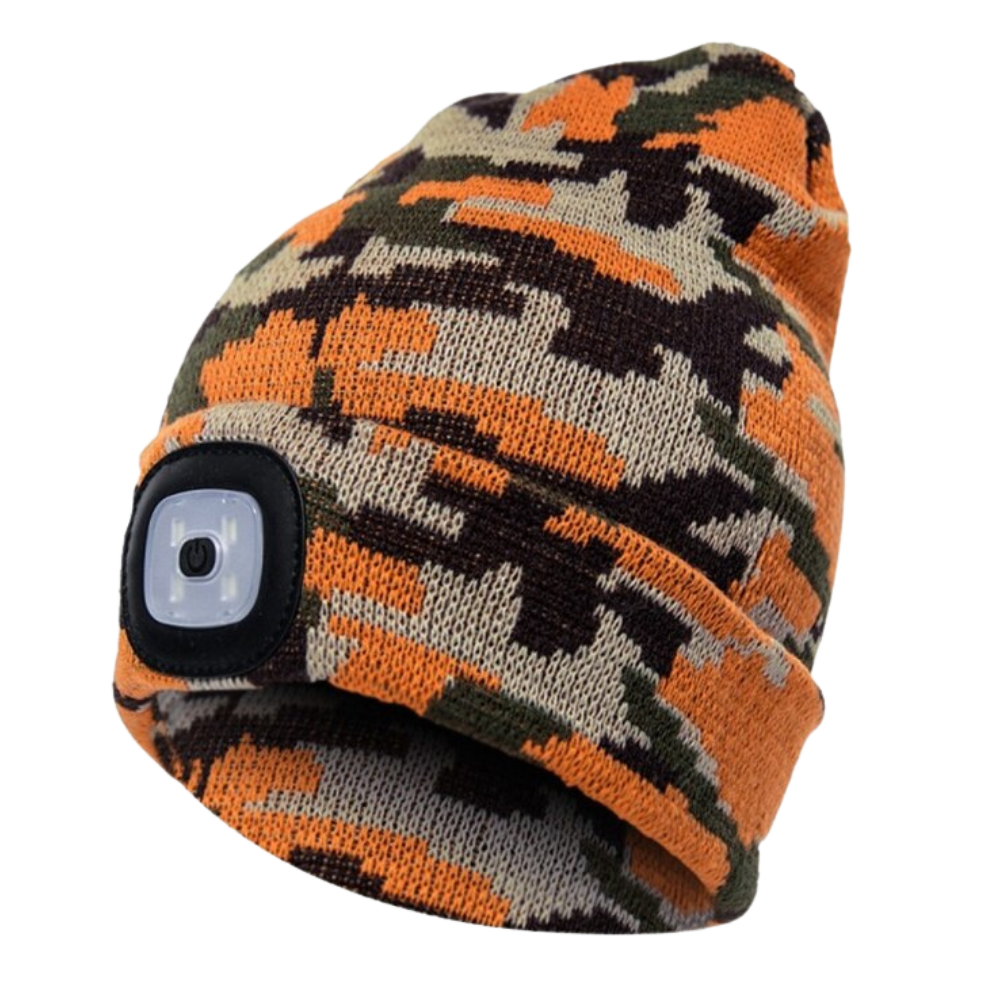 Bonnet avec lumière LED -Orange Armé/ - Ozerty