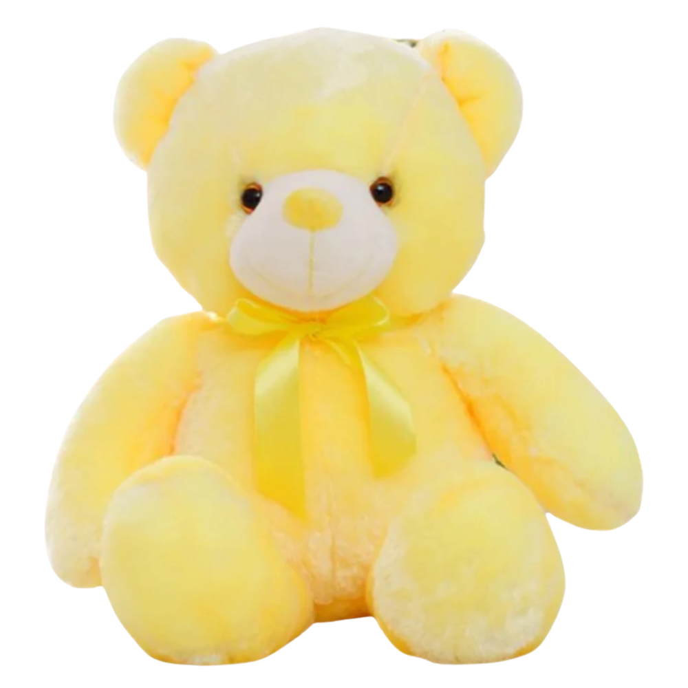 Veilleuse ourson en peluche -Jaune/ - Ozerty
