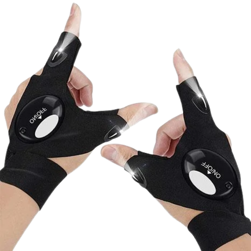 Pair of LED gloves with waterproof lights