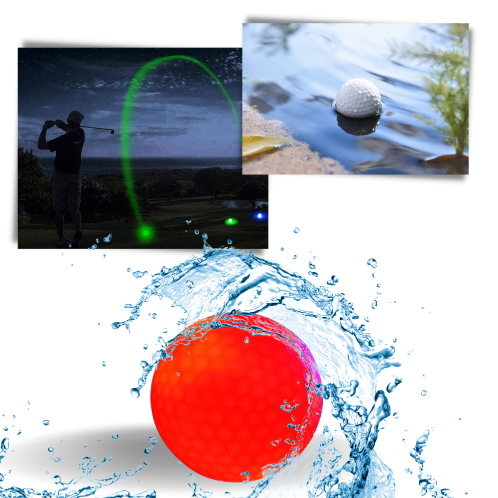 Lot de 6 balles de golf lumineuses à LED - Ozerty