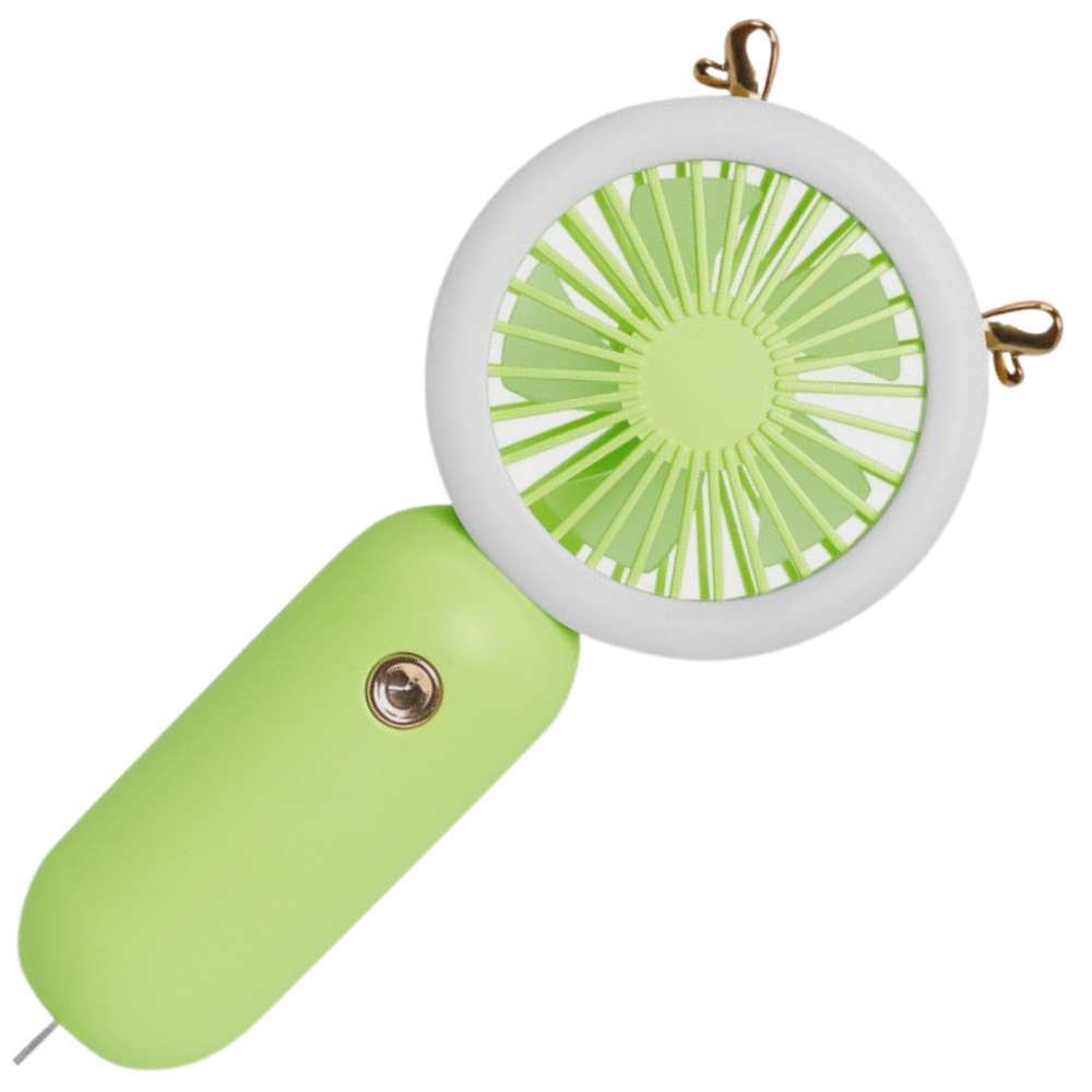 Ventilateur USB de poche avec LED -Vert/ - Ozerty