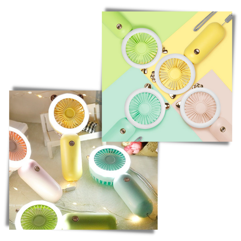 Ventilateur USB de poche avec LED - Ozerty