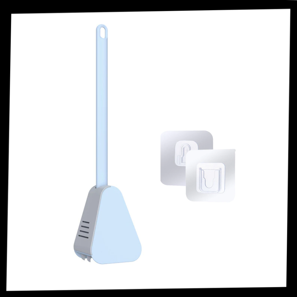 Long Handle Toilet Brush with Wall Base