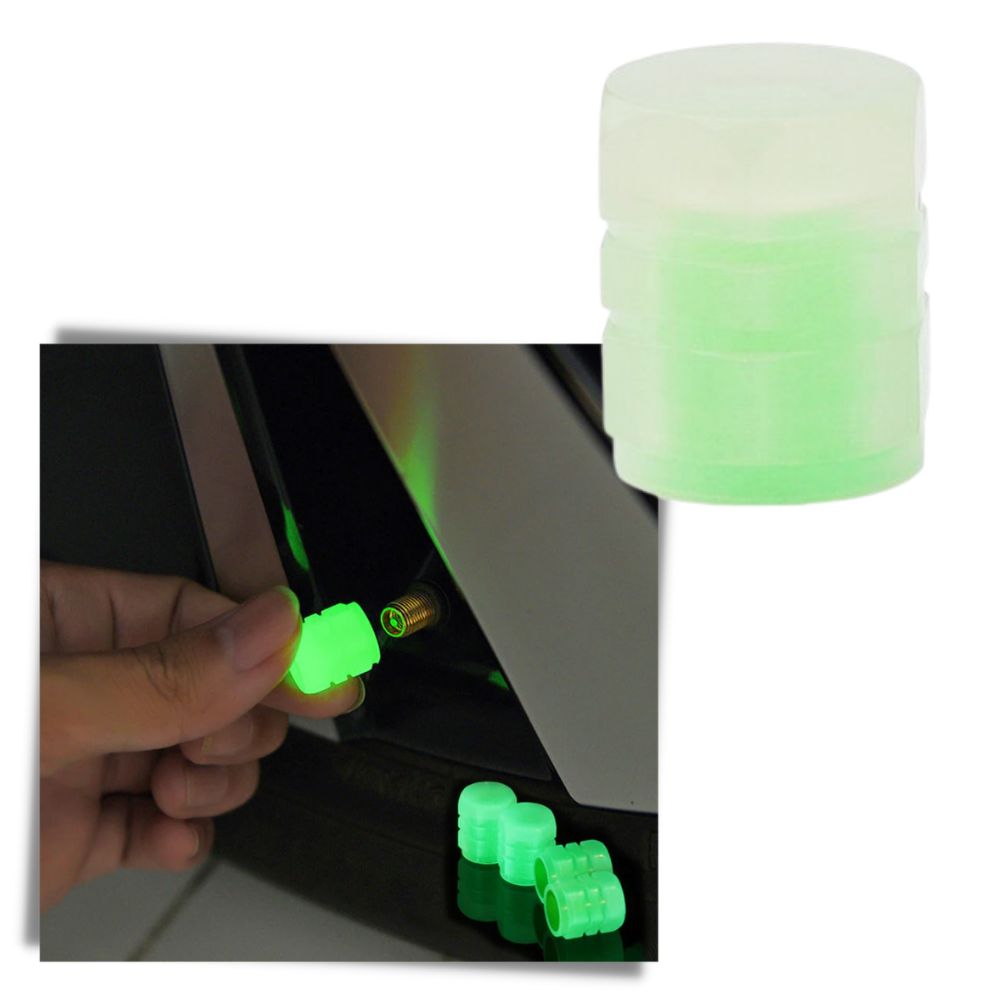 4 Bouchons de valves lumineux pour voitures - Ozerty