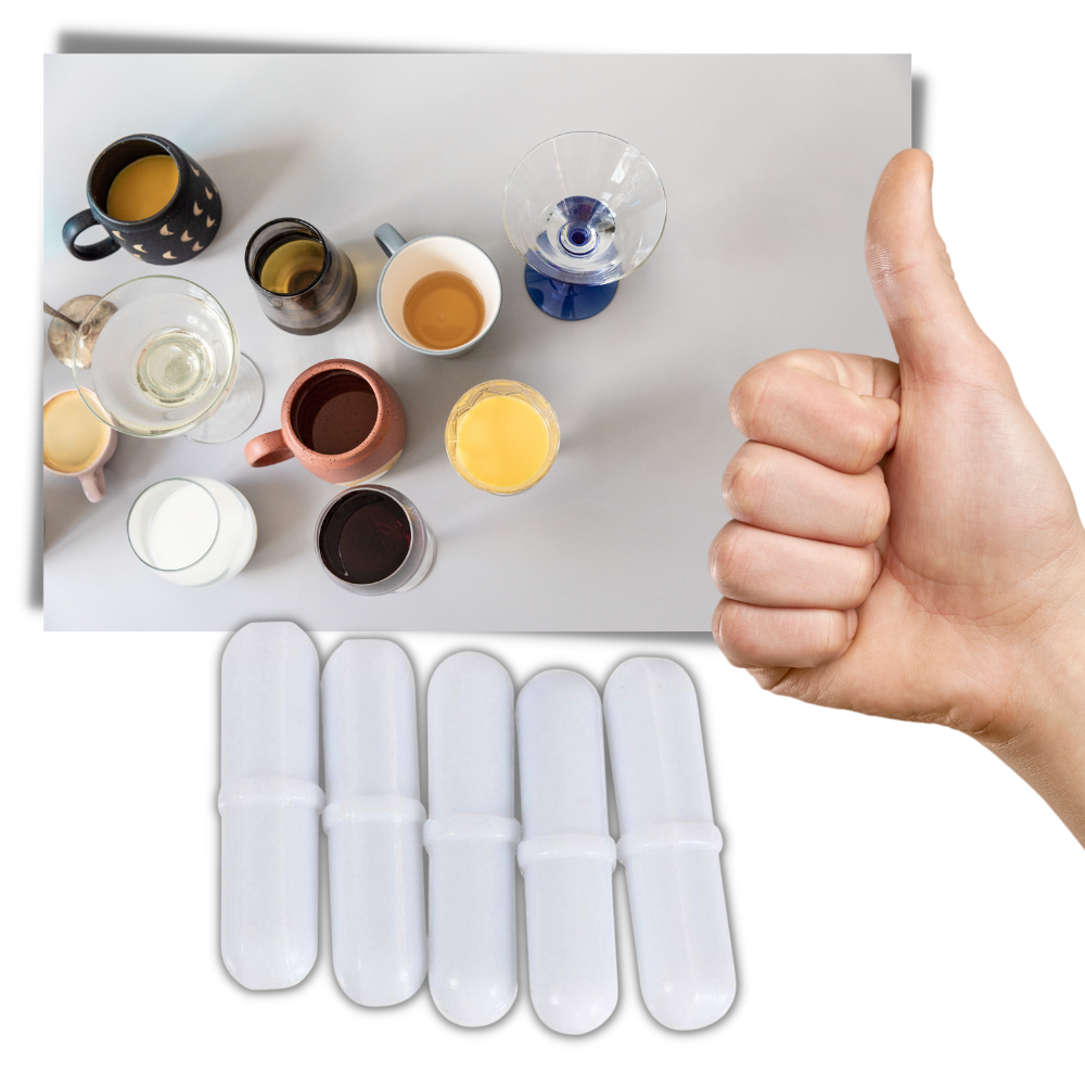 Lot de 5 agitateurs magnétiques pour tasse - Ozerty
