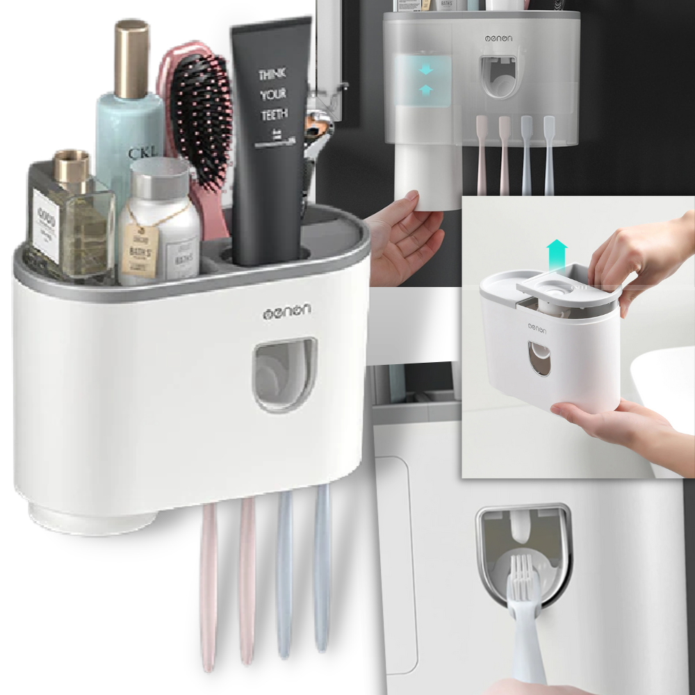 Support de distributeur de dentifrice tout-en-un - Ozerty