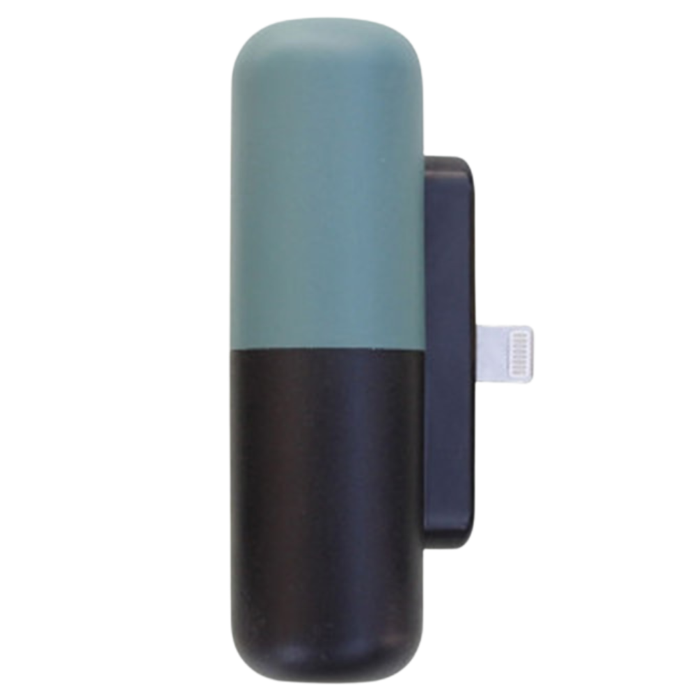 Mini-chargeur portable en forme de capsule -Bleu/Foudre - Ozerty