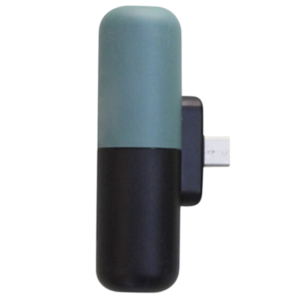 Mini-chargeur portable en forme de capsule -Bleu/Micro USB - Ozerty