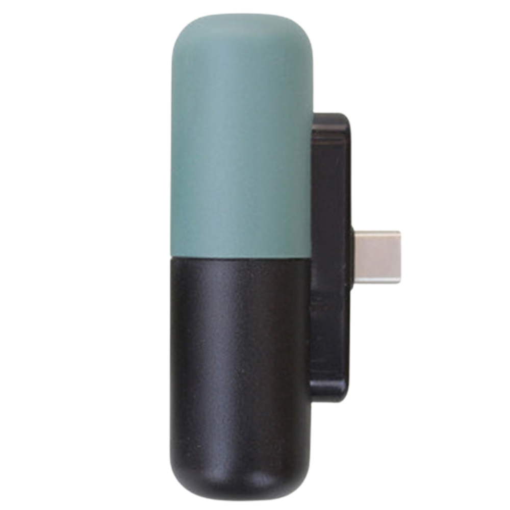 Mini-chargeur portable en forme de capsule -Bleu/Type C - Ozerty