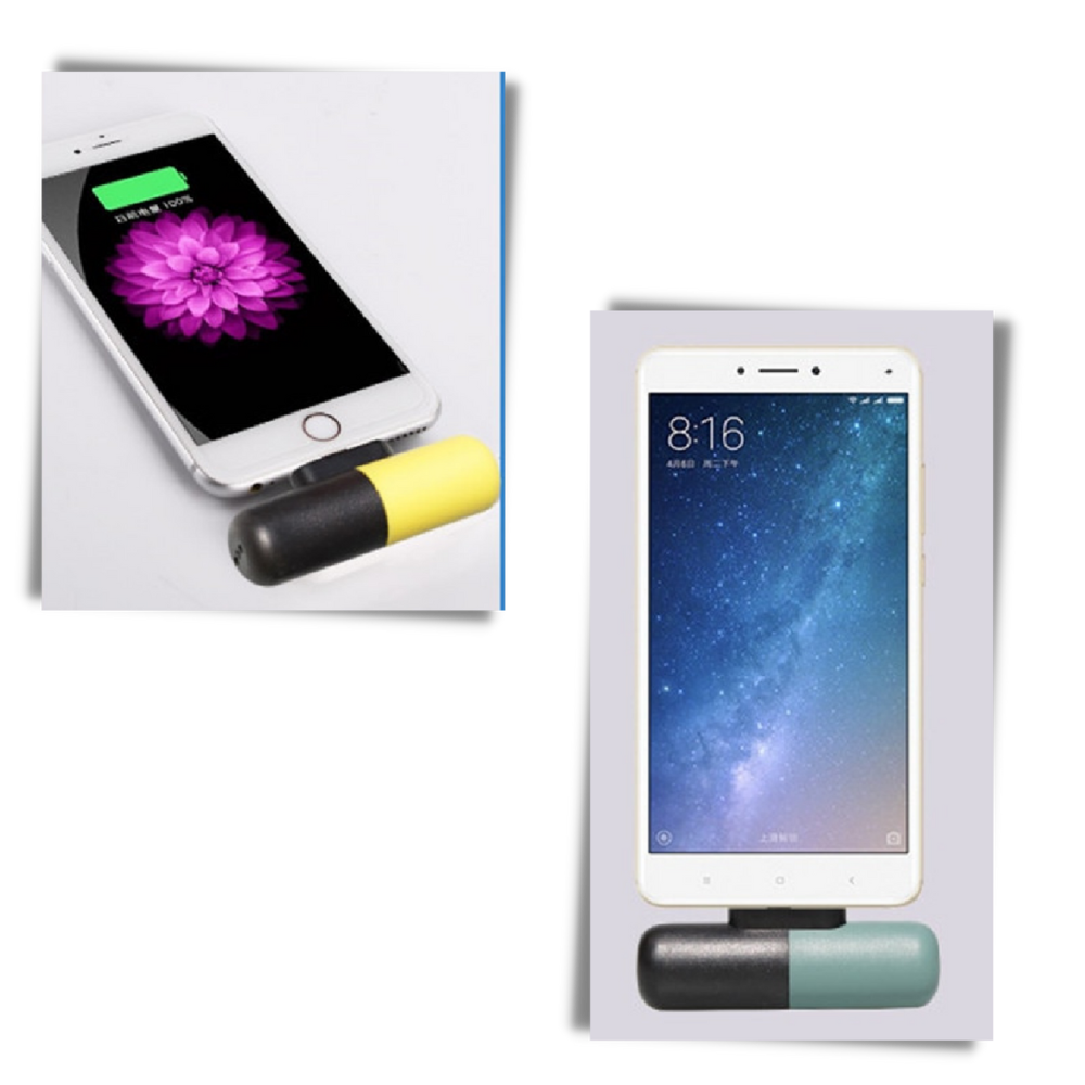 Mini-chargeur portable en forme de capsule - Ozerty