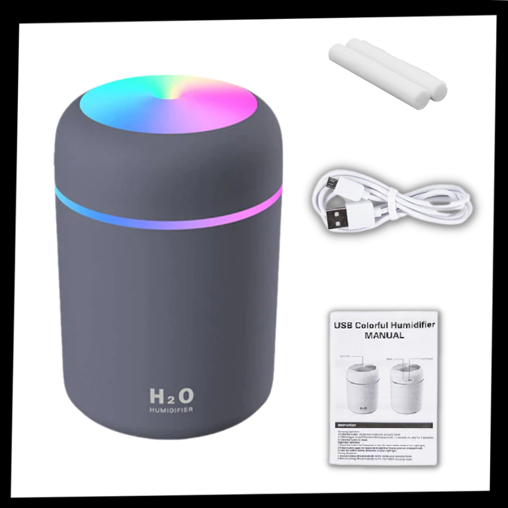 Mini humidificateur d'air et diffuseur d'huiles essentielles - Ozerty