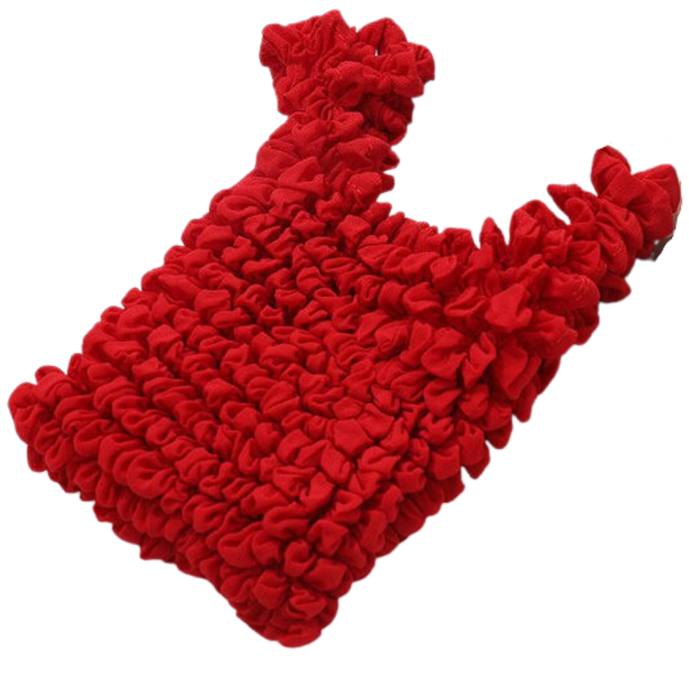 Sac à provisions plissé extensible -Rouge/ - Ozerty