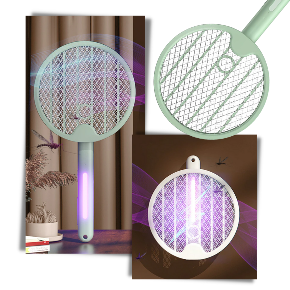 Raquette anti-moustique pliable 2-en-1 - Ozerty