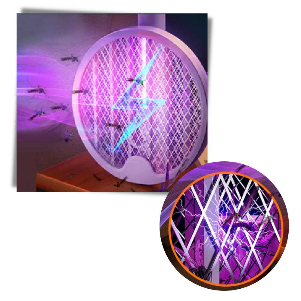 Raquette anti-moustique pliable 2-en-1 - Ozerty