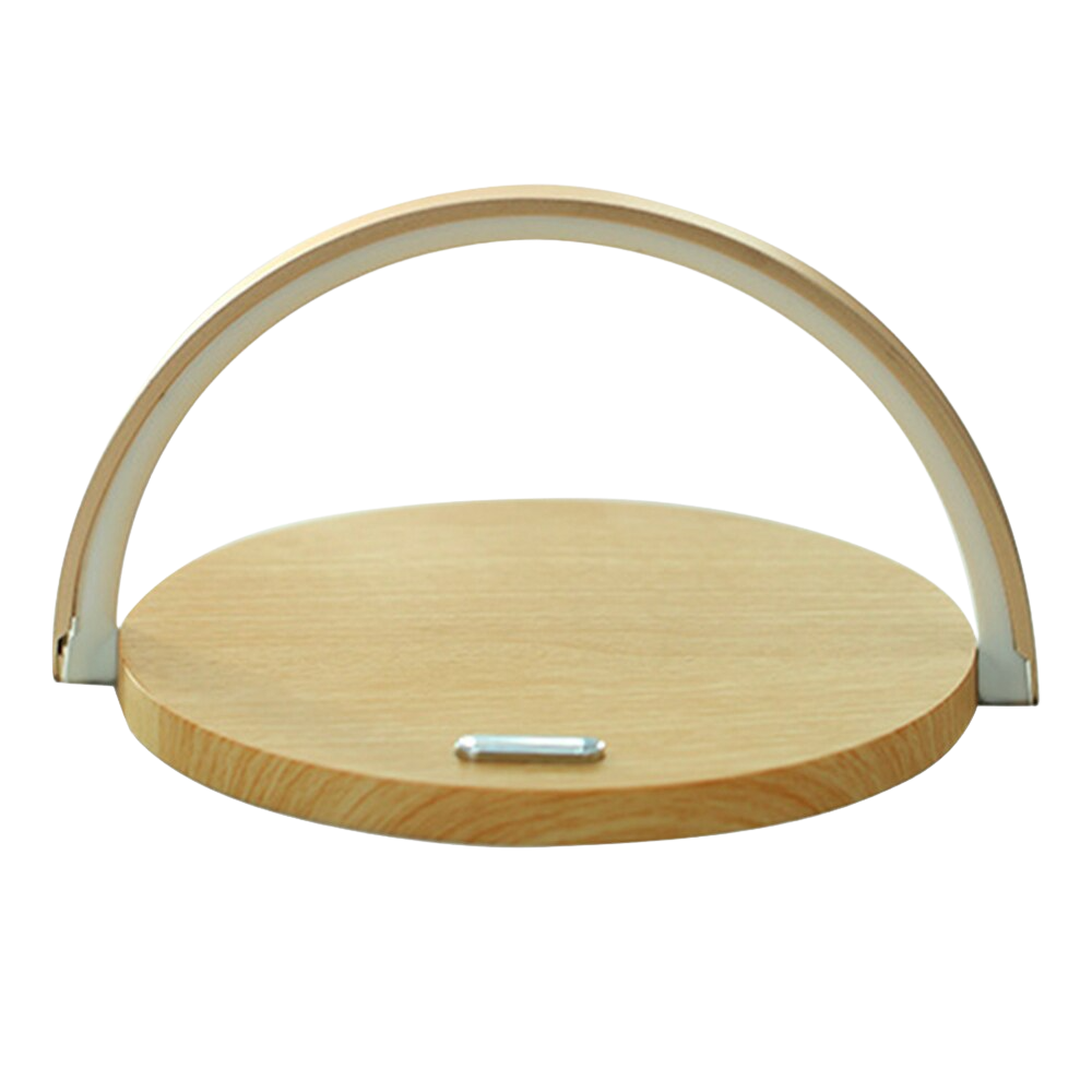 Lampe de bureau et chargeur de téléphone sans fil -Bois/   - Ozerty