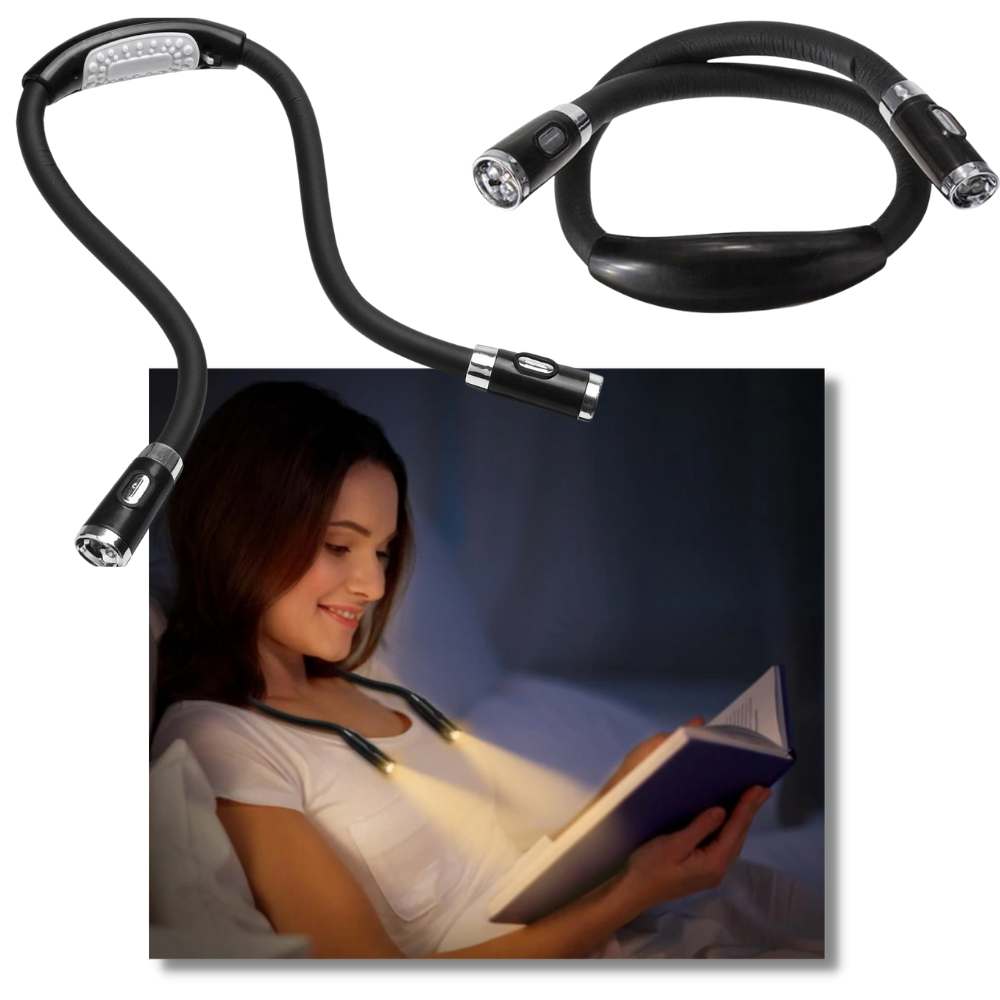 Lampe de lecture LED pour le cou - Ozerty