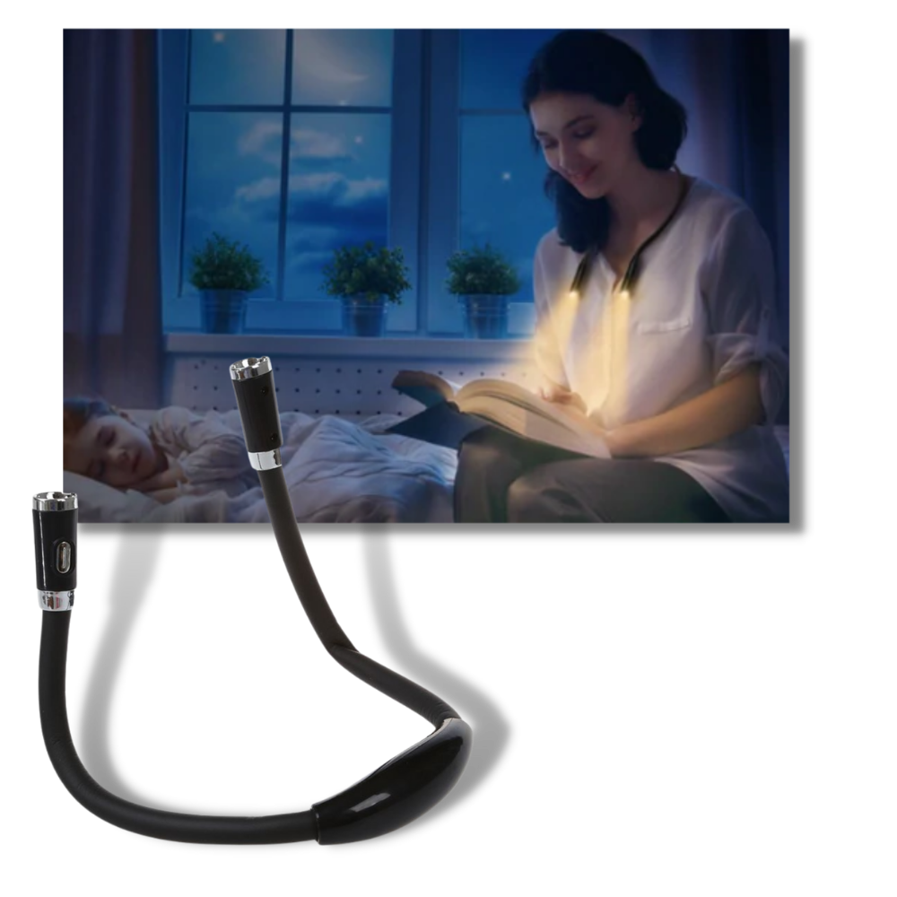 Lampe de lecture LED pour le cou - Ozerty