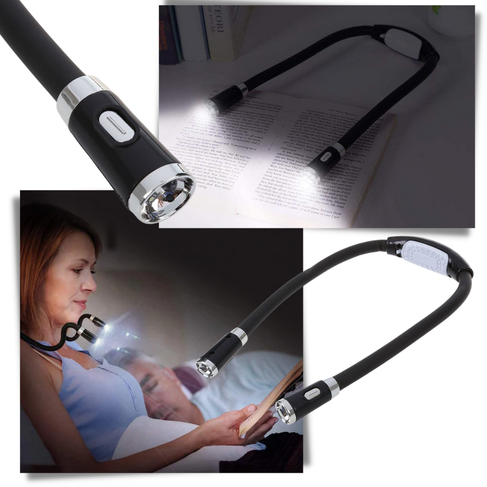 Lampe de lecture LED pour le cou - Ozerty