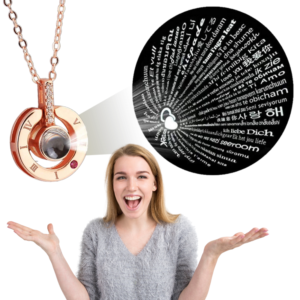 Collier Je t'aime en 100 langues - Ozerty