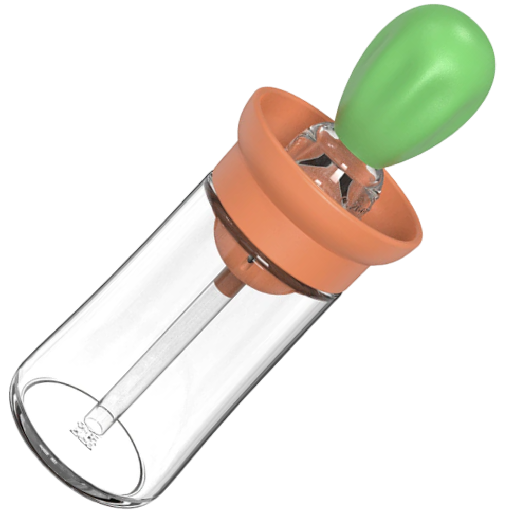 Bouteille d'huile en verre avec pinceau -Orange/ - Ozerty