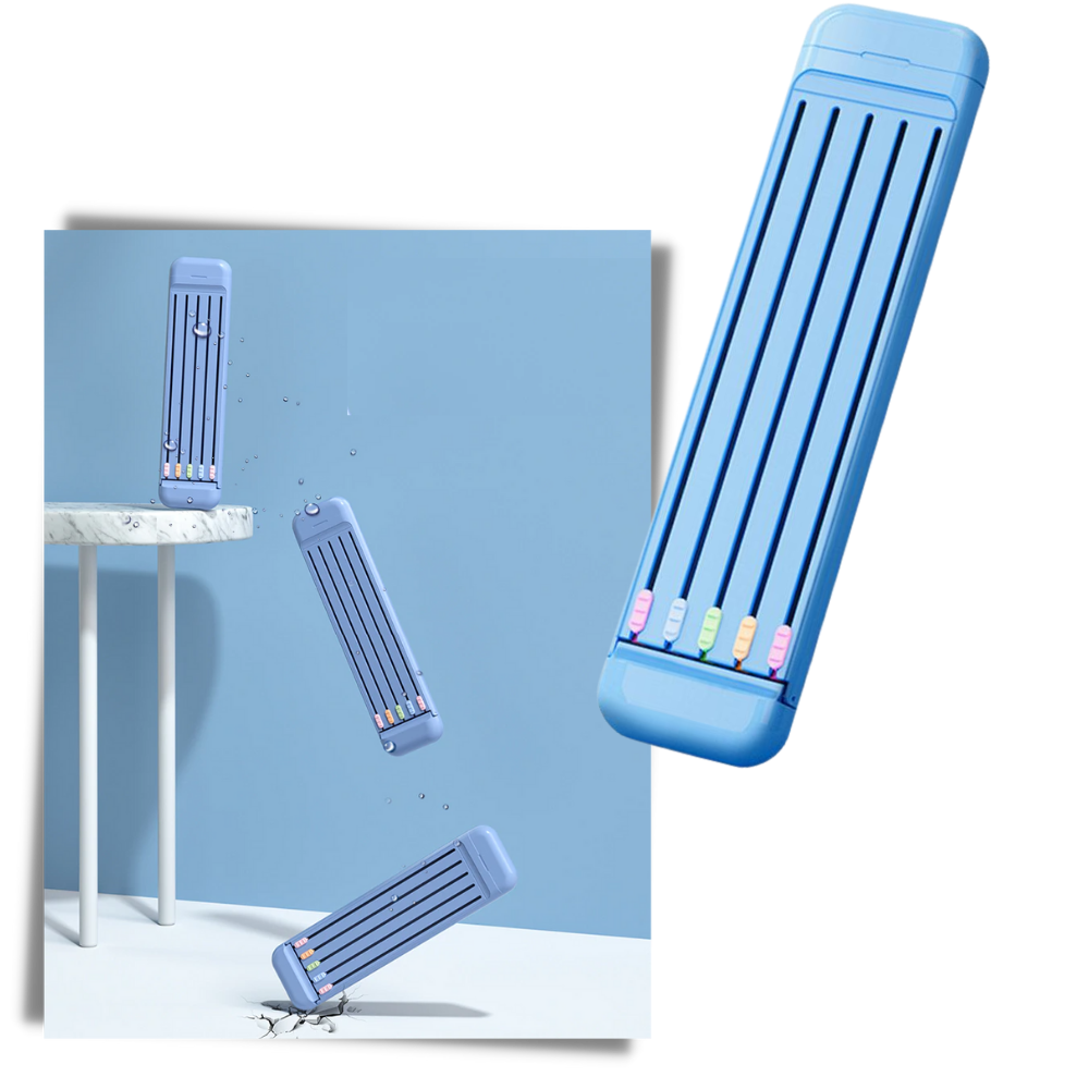 Trousse à crayons rigide avec crayons et règle - Ozerty