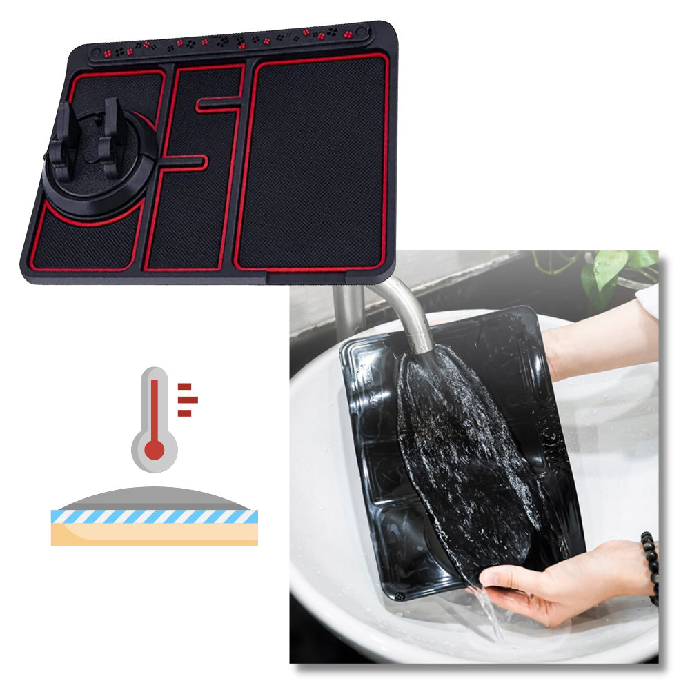 Tapis antidérapant et support de téléphone pour voiture - Ozerty