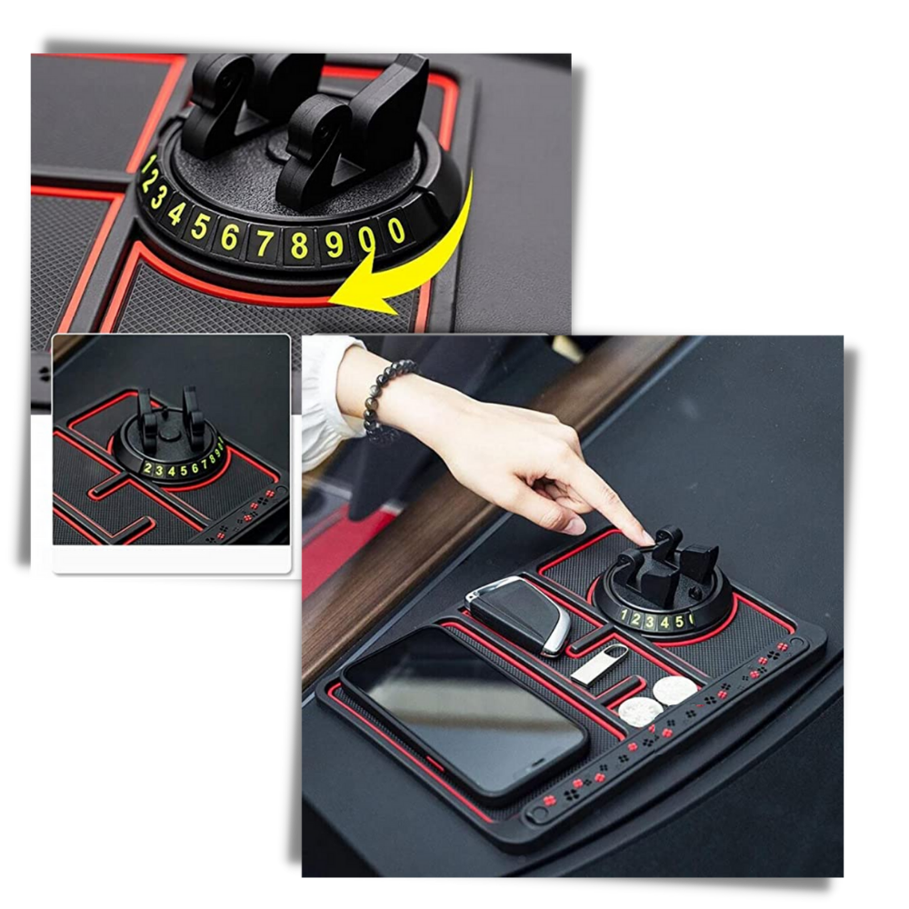 Tapis antidérapant et support de téléphone pour voiture - Ozerty