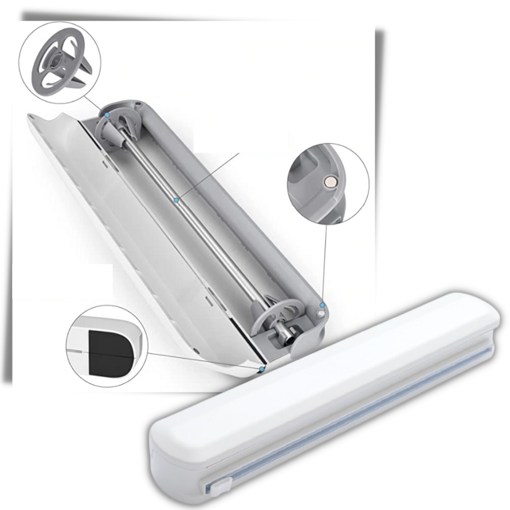 Distributeur et coupeur de film alimentaire en plastique - Ozerty