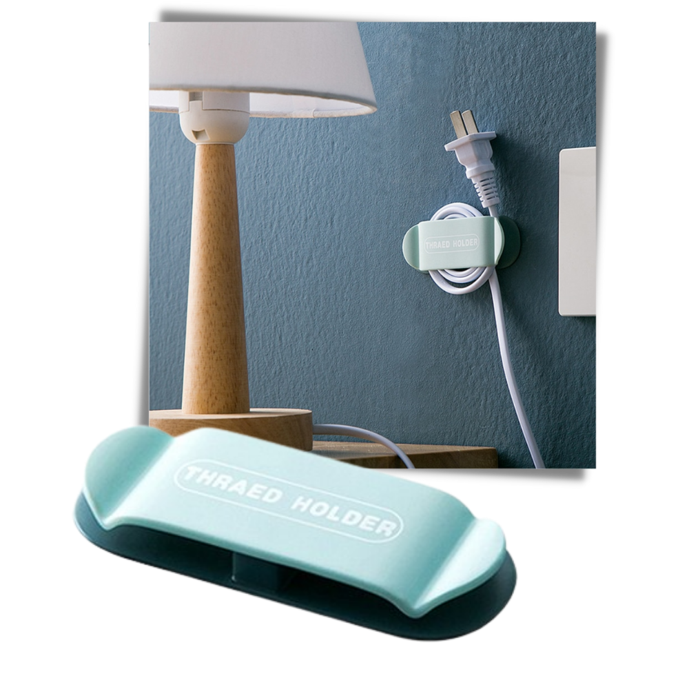 Lot de 4 pinces adhésives de serrage de câble - Ozerty