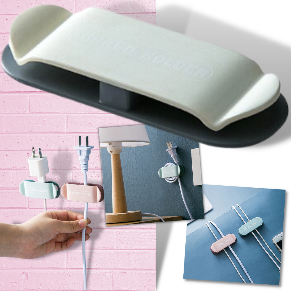 Lot de 4 pinces adhésives de serrage de câble - Ozerty