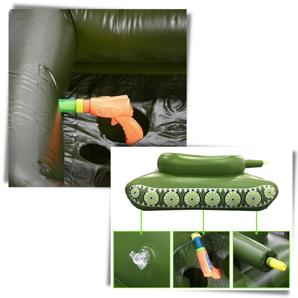 Char d'assaut gonflable pour piscine - Ozerty