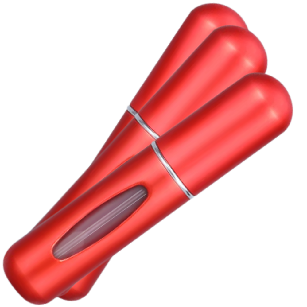 Lot de 3 mini-flacons de parfum rechargeables -Rouge/   - Ozerty
