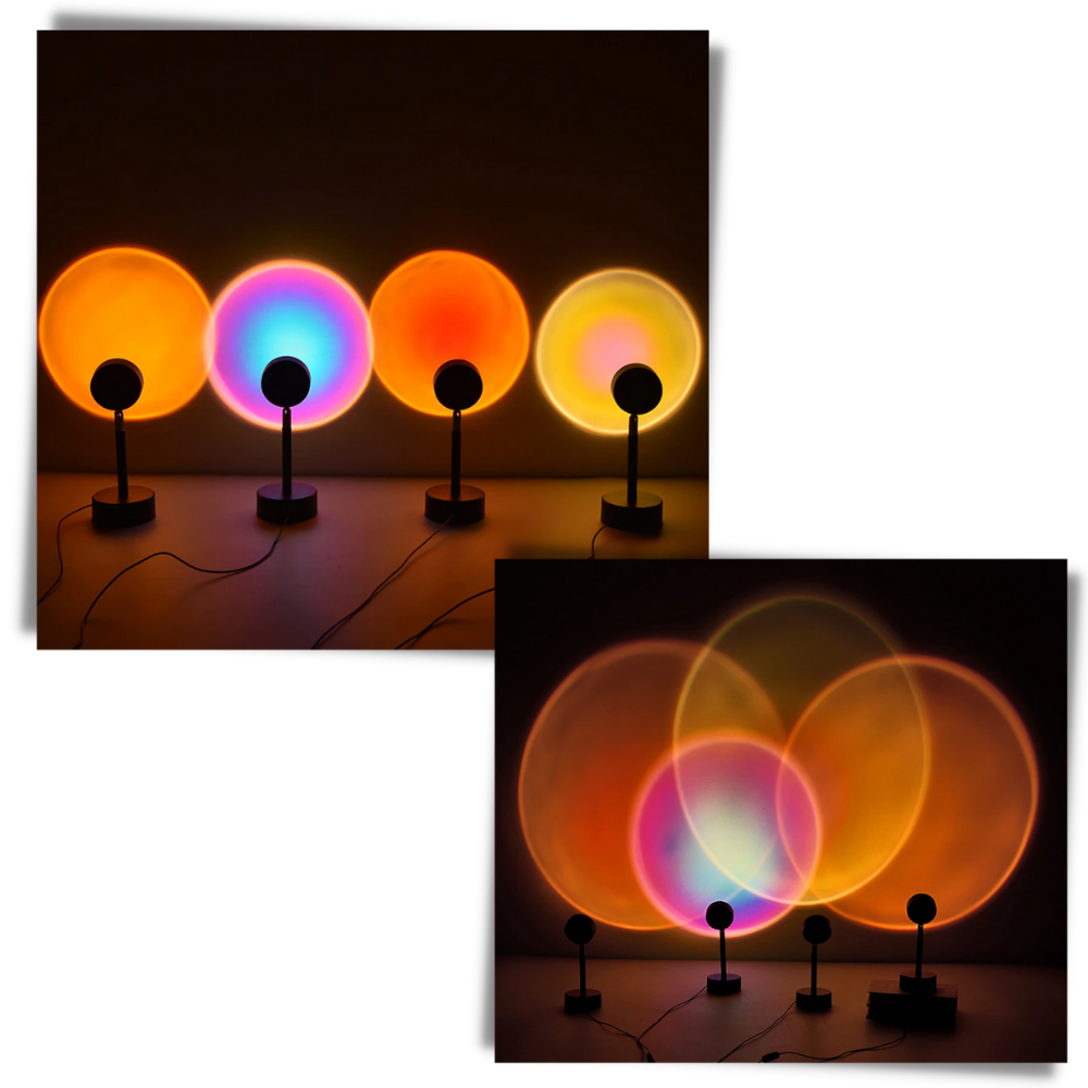 Lampe de bureau avec projecteur de lumière colorée LED - Ozerty