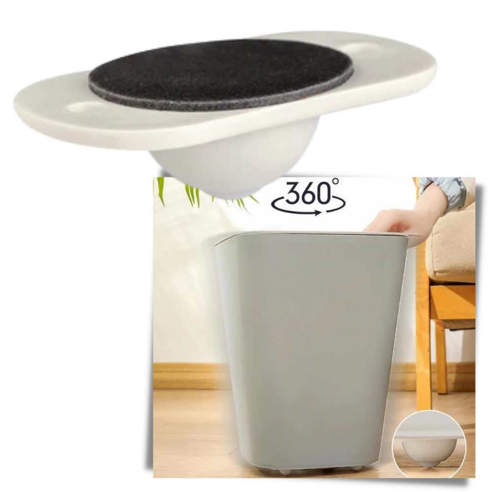 Roue de meuble pivotante adhésive - Ozerty