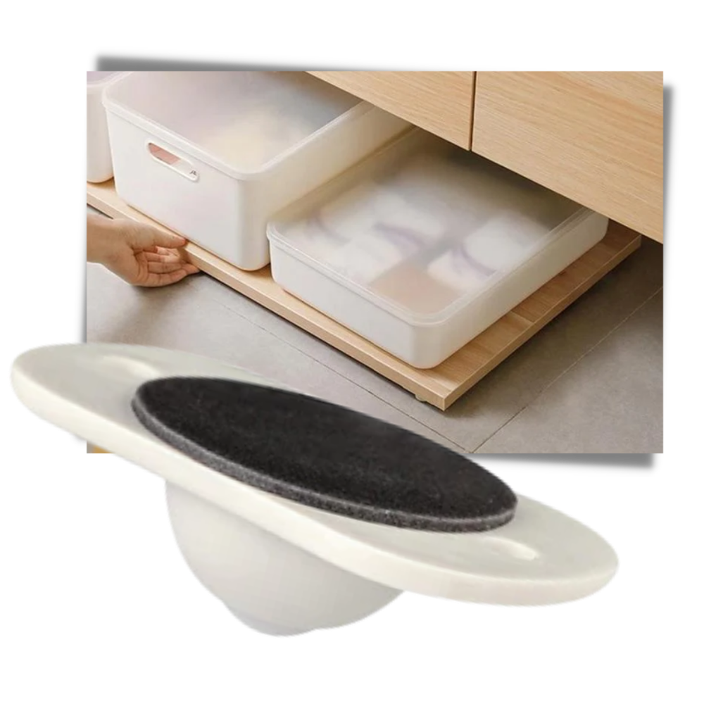 Roue de meuble pivotante adhésive - Ozerty