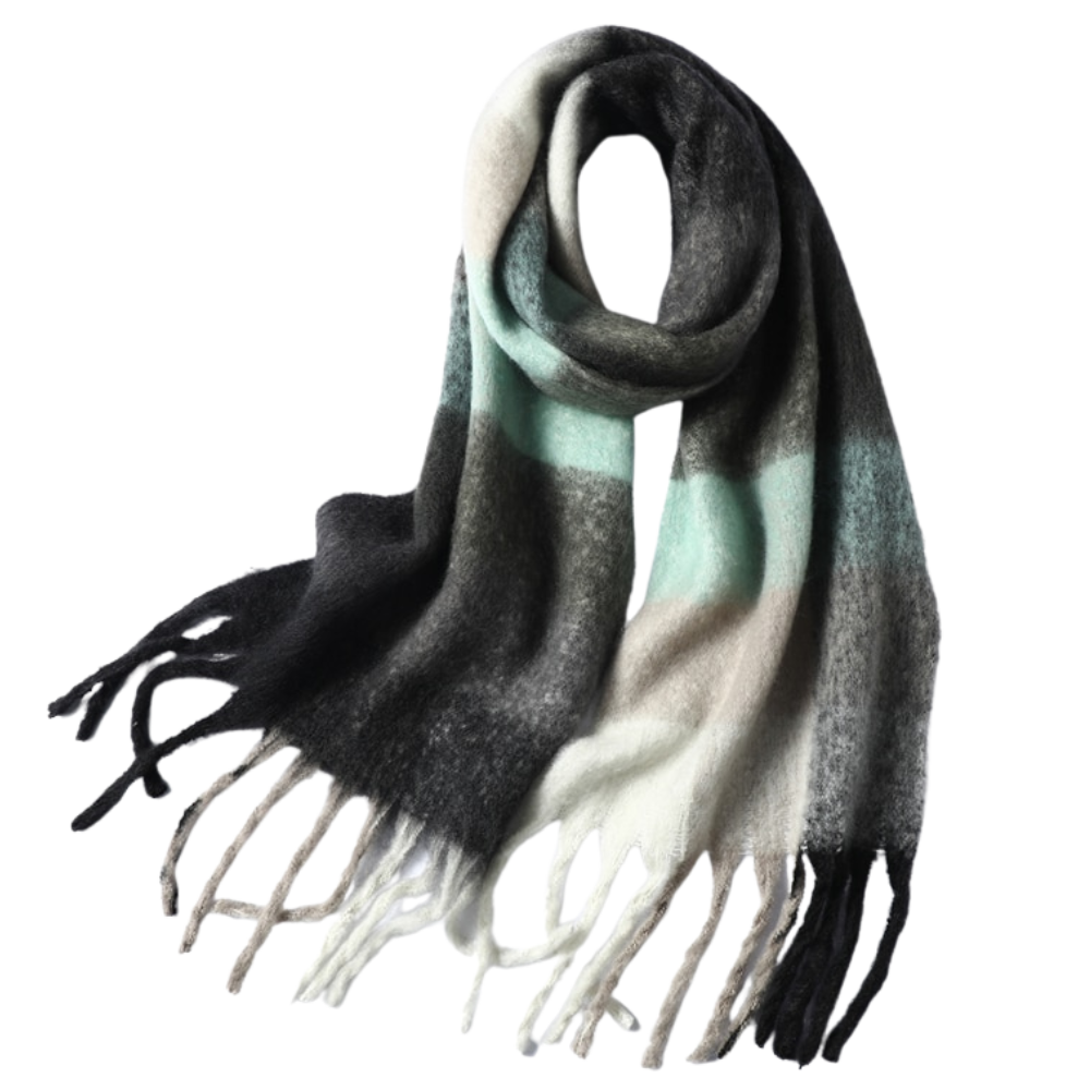 Écharpe d'hiver à carreaux pour femmes -Classique/ - Ozerty